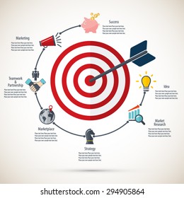 Business success concept. Infographics template.  EPS10 Vector.