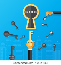 business success concept.Vector Design. 