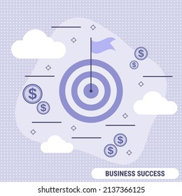 Business success flat design style vector concept illustration