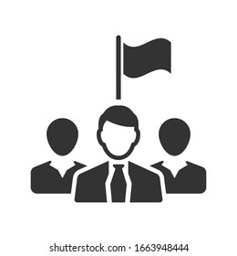 Business success flat vector icon