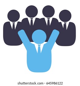Business success flat vector icon