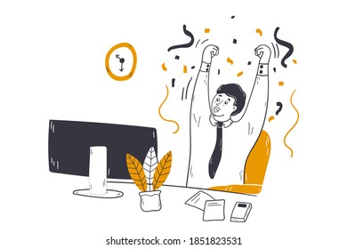 Business, success, goal achievement concept