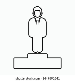 Business success icon. Line style vector EPS.