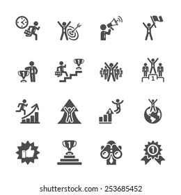 Business Success Icon Set, Vector Eps10.