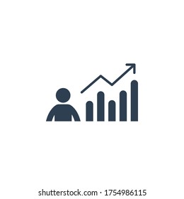 Business success icon vector illustration. Premium quality flat icon in trendy style.