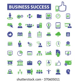 business success, ideas, growth, profit, wealth, finance, strategy, commerce, rich people, meeting, startup, digital company, conference icons, signs vector concept