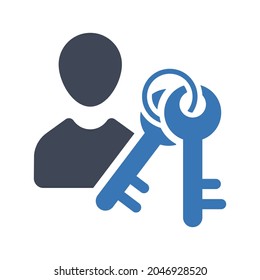 Business success key icon (vector illustration)