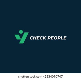 business success People Check Logo design, human good service icon symbol, analysis health check logo element