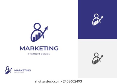 Personas de éxito de negocios Compruebe el diseño del logotipo. ideas de diseño de elementos de análisis de personas. diseño de iconos de logotipo de marketing de negocios