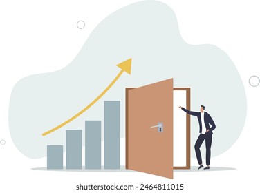 Business success secret, idea to growing business and achieve target .flat vector illustration.