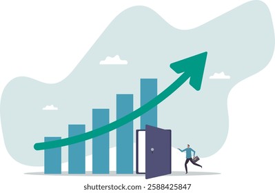Business success secret, idea to growing business and achieve target .business concept.flat character.