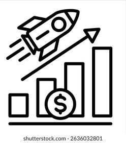 Ícone Sucesso nos negócios e sucesso na inicialização