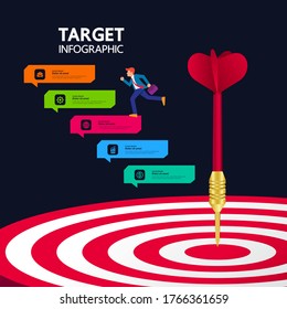 Business and success target focus vector illustration.