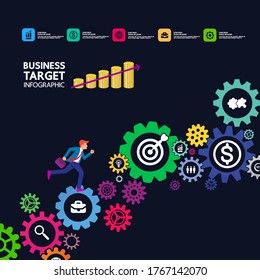 Business and success target focus vector illustration.