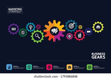 Business and success target and goal focus vector illustration.