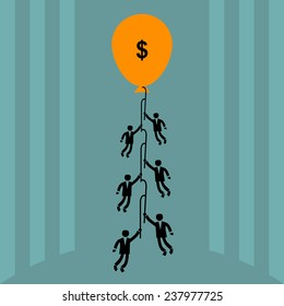 Business success team. Vector format.