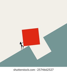 Business success vector concept. Symbol of achievement, growth, finish, completion. Minimal design eps10 illustration.