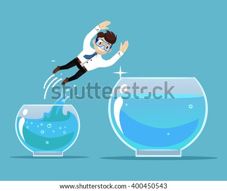 Business success. Vector flat illustration