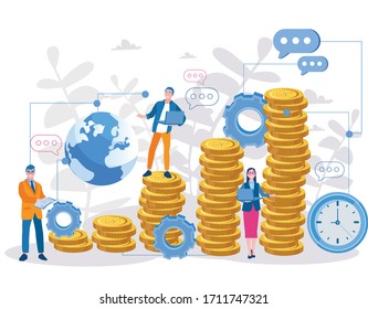 Business success. Vector illustration for web banner, infographics, mobile. 