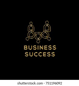 Business success vector logo design template
