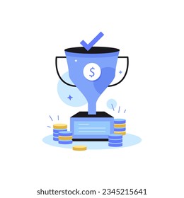 Éxito empresarial,ilustración vectorial de icono de diseño plano