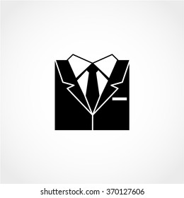 Business Suit Icon Isolated on White Background