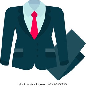 Business suit Line vector Icon Design