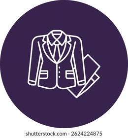 Business suit Line vector Icon Design