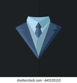 Business Suit Logo. The Tie Icon. Simple Tie