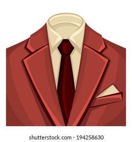  business suit for man with tie.Vector male clothes