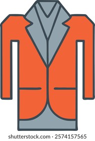 Business Suit Style Icon Representing Professionalism, Isolated Vector for Corporate Use