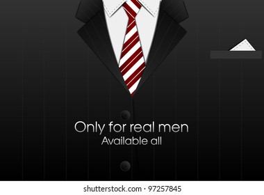 business suit with a tie. vector bacground