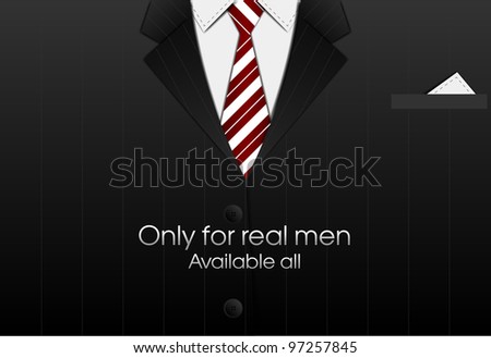 business suit with a tie. vector bacground