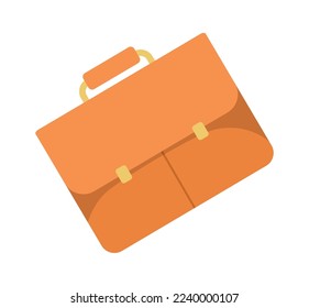 Business suitcase flat icon Workplace Office equipment
