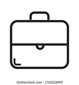 Business Suitcase Icon, Financial Icon, Outline Icon Vector
