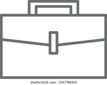 Business suitcase icon. Modern icon in flat style. Vector illustration with business theme. Detailed outline icon