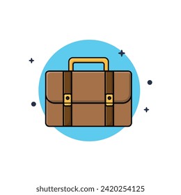 Business Suitcase Vector Illustration. business object concept