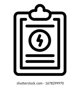 Business summary icon. Outline business summary vector icon for web design isolated on white background