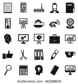 Business support icons set. Simple set of 25 business support vector icons for web isolated on white background