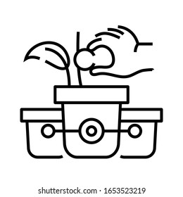 Icono de línea de apoyo comercial, signo de concepto, ilustración de vector de esquema, símbolo lineal.