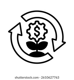 Business Sustainability Icon Element for Design