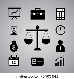 business symbol on gray background