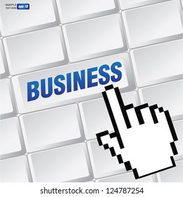 Business symbol on keyboard,vector