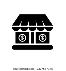 business symbol store icon, marketplace icon