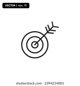 negocio, símbolo, objetivo, estrategia, vector, icono, éxito, objetivo, solución, marketing, concepto, competencia, ilustración, flecha, signo, precisión, enfoque, idea, golpe, desafío, rendimiento, dardo, objetivo