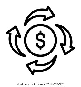 Diseño de iconos de línea de sincronización empresarial 