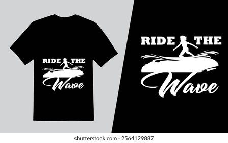 Business t shirt design template, Ride the wave