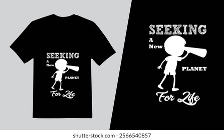 Business t shirt design template. Seeking A New Planet For Life