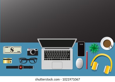 business table top view