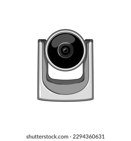 business table web camera cartoon. lens equipment, digital technology business table web camera sign. isolated symbol vector illustration